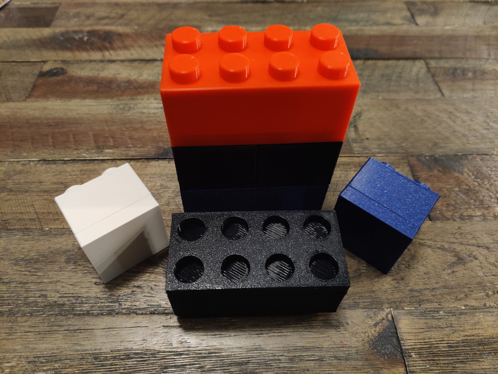 Simple LEGO Brick Style Stackable Boxes